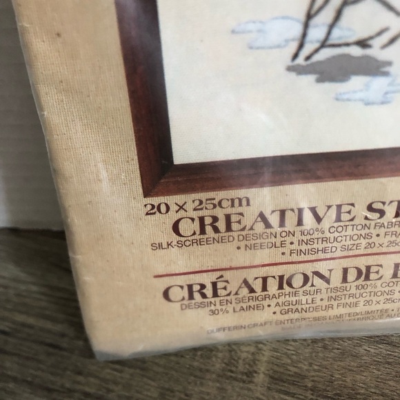 Vtg Creatique Covered Bridge Stitchery Kit - Picture 3 of 13